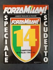 rivista FORZA MILAN - anno 1994 numero 4 suppl. 14smo Scudetto (con adesivo)