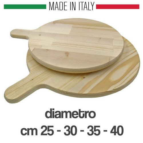 Tagliere tondo legno con - tagliere,