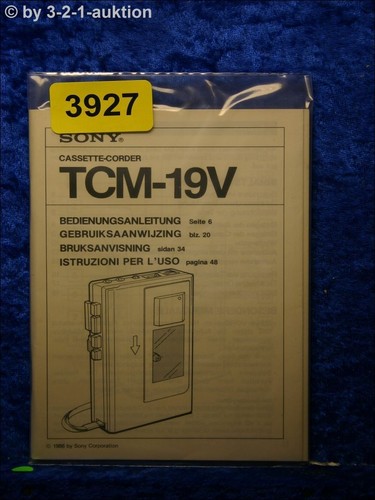 Sony manuale tcm 19v - manuale,