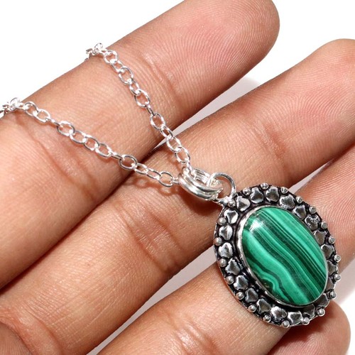 Collana malachite ovale - collana,