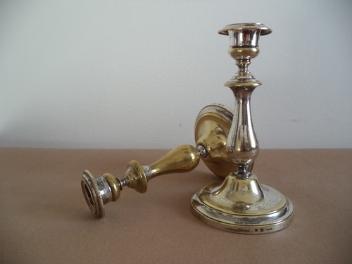Coppia portacandele christofle - portacandele,