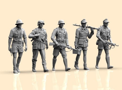 German afrika korps soldiers - german,