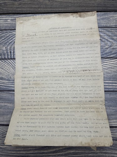Articolo epoca accordo 1916 - articolo, d'epoca