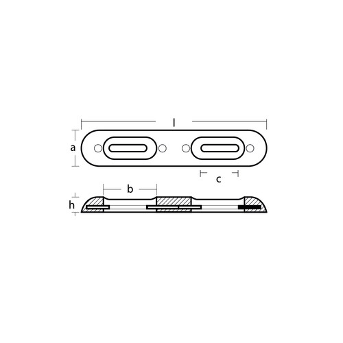 Piastra fairline 320x65x35 - 320x65x35, kg