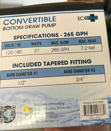 Pompa acqua convertibile