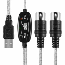 cavo adattatore convertitore USB MIDI in out - interfaccia  PC strumento midi