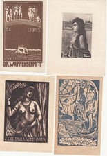 8 Exlibris Bookplate Erotico