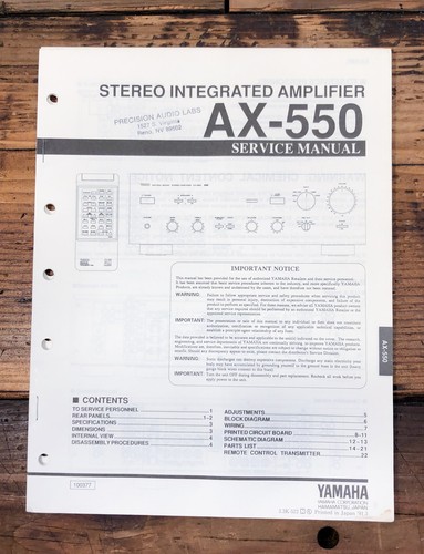 Yamaha 550 amplificatore - yamaha, ax-550