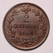 1906 R Italy 2 Centesimi Coin
