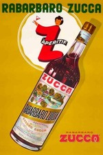 Poster Manifesto Locandina Pubblicità Aperitivo Rabarbaro Zucca Stampa 32x47 Cm.