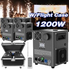 Macchina scintilla fredda 1200 W effetto palco DMX fuochi d'artificio bar spettacolo matrimonio + custodia