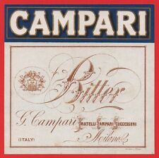 ETICHETTA D'EPOCA BITTER CAMPARI  MILANO N°121 VINTAGE