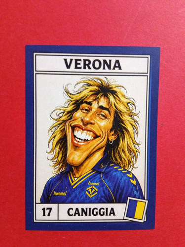 Figurina caricatura calciatori - figurina,