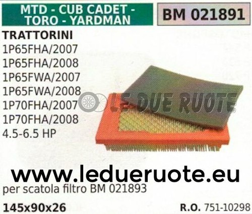 75110298 filtro aria - filtro,