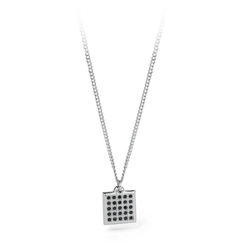 Collana uomo piastra zirconi - uomo,