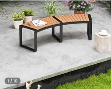 Panca da patio curva Costway