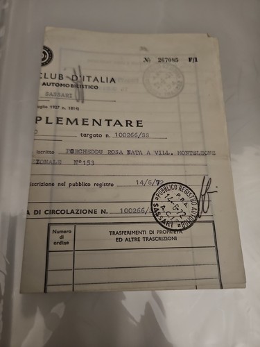 Vintage foglio - a.c.i.,