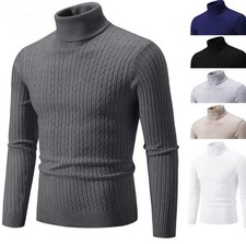 Maglione Dolcevita Uomo Invernale Lana Caldo Pullover Casual
