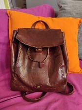 Zaino donna in pelle marrone, marca The Bridge, L25 H30 