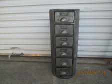 Vintage ? Armadio organizer 6 cassetti industriale in metallo per piccoli pezzi/artigianato