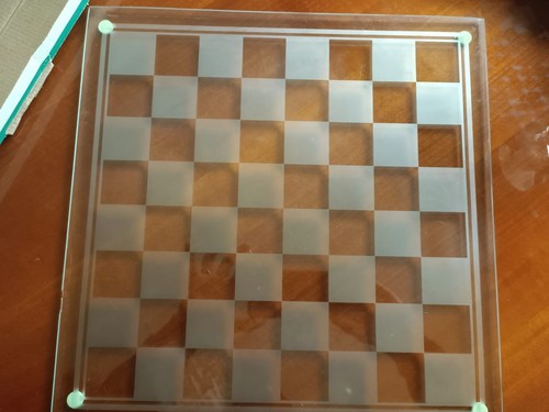 Scacchiera vetro con - scacchiera,
