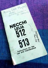 Necchi Lelia 512 513 Sewing