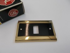 CAL DEP  BTICINO MAGIC PLACCA - 1POSTO - OTTONE LUCIDO MOSTRINA NERO LUCIDO