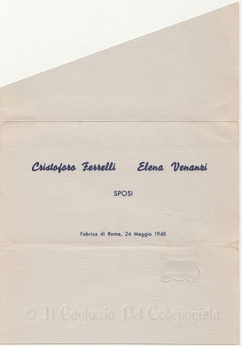 1948 viterbo invito - viterbo, nozze