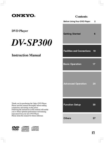 Onkyo sp300 lettore dvd - lettore,