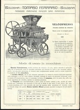 Tomaso Ferrario Bologna - Macchine enologiche 1921 Velocipressa - Torchi - Pompe