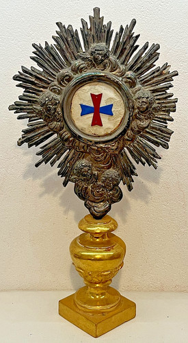 Raro ostensorio reliquiario - ostensorio, /