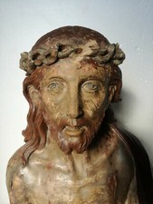 Busto terracotta policroma Gesù Cristo XVII secolo statua scultura Ecce Homo 