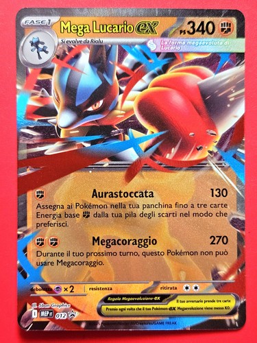 Carta pokemon mega lucario - carta,