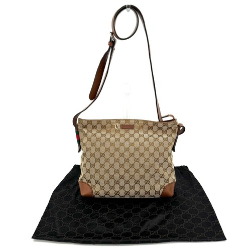 Gucci canvas shoulder bag - gg,
