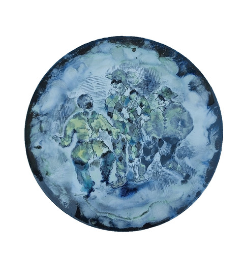 Tondo ceramica arlecchino - ceramica,