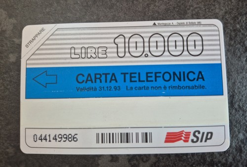 Scheda telefonica rara - scheda,