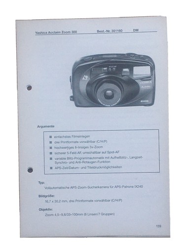 Yashica acclaim zoom - yashica,