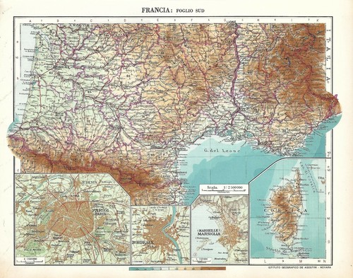 Carta geografica francia del - geografica,