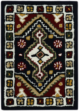 Tappeto in Lana 40x60 Blu