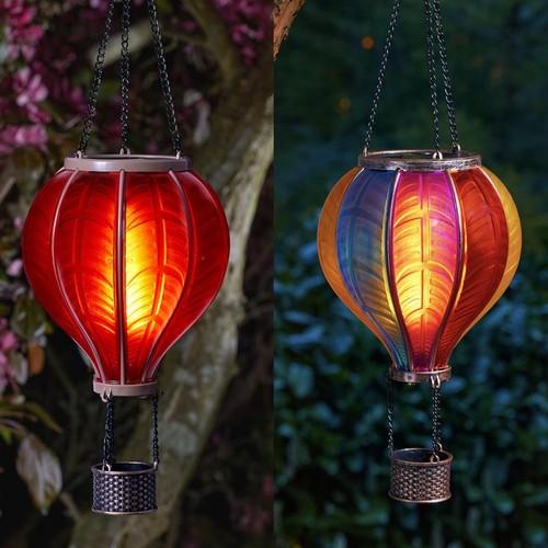 Mongolfiera led solare rosso - rosso, o