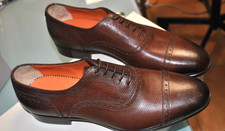 SANTONI STRINGATE PELLE MARRONE TG 42.5 850,00 CART. SAN-25A45