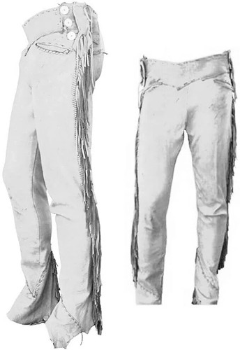 Pantalone uomo bianco western