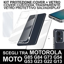 Kit Cover + Vetro MOTOROLA MOTO G85 G84 G73 G54 G53 G34 G23 G22 G13 Scegli MODEL