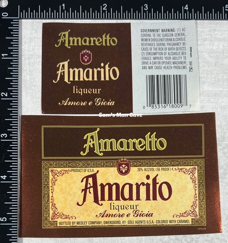 Etichetta liquore amaretto - etichetta,