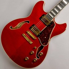 Chitarra elettrica semiacustica Ibanez AS93FM rosso ciliegia trasparente