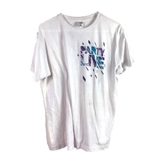 Zumba Fitness Party Live White Graphic Short Sleeve Shirt Top One Size