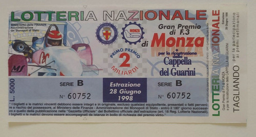 Biglietto lotteria - 87°,