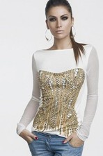 DENNY ROSE MAGLIA maglietta t-shirt art.5870 BIANCA tg.M o NERA tg.L rarissima