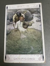 CARTOLINA GÖTHE DER FISHER AUSTRIA SECESSION JUGENDSTIL PRIMI 900 GOETHE