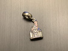 Ciondolo pendente originale Pandora argento S925 Disneyland rosa bella addormentata castello